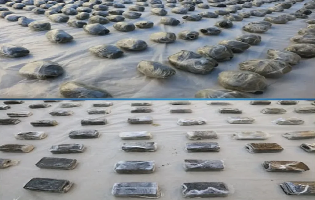 جانب من المضبوطات من المخدرات