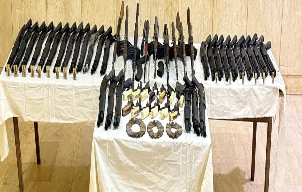 المضبوطات من الأسلحة