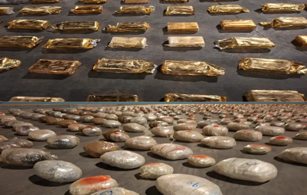 جانب آخر من المخدرات المضبوطة