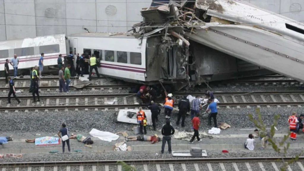 حادث قطار إسبانيا