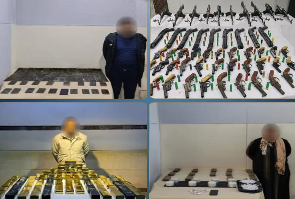 جانب من المخدرات والأسلحة وبعض المتهمين