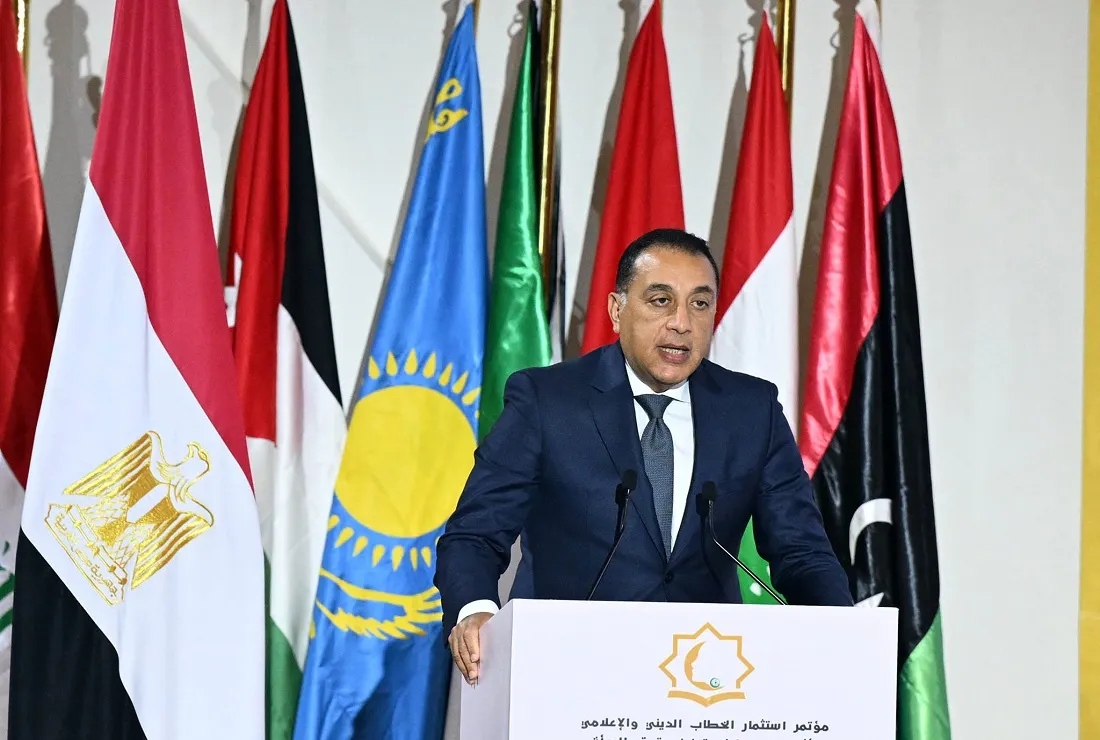 الدكتور مصطفى مدبولي رئيس مجلس الوزراء أثناء إلقاء كلمته