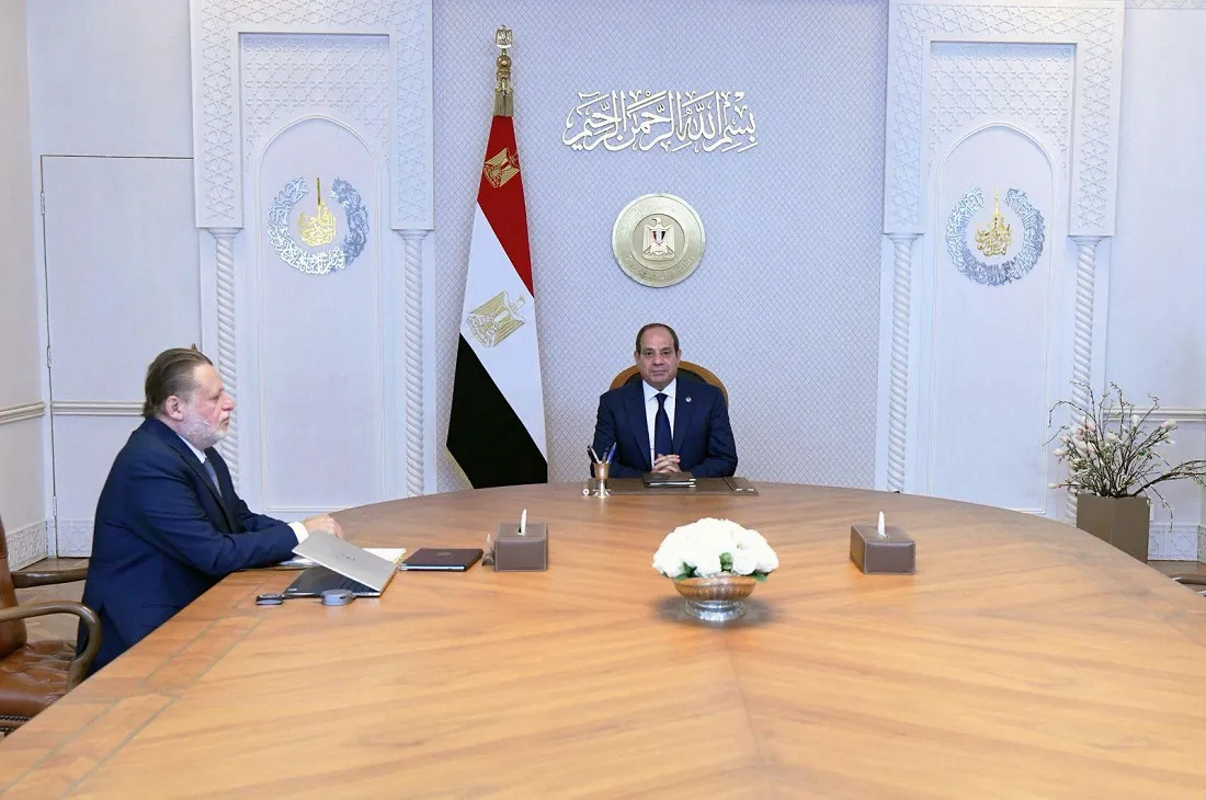 اجتماع الرئيس عبد الفتاح السيسي مع محافظ البنك المركزي