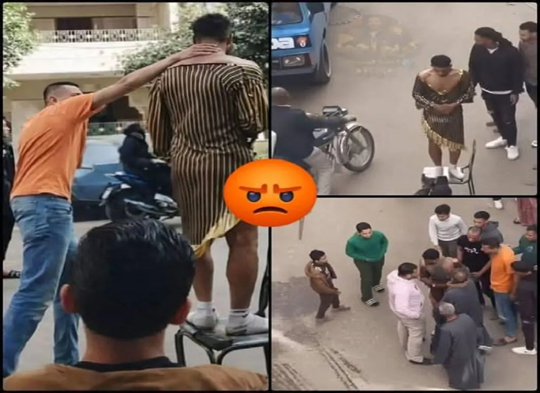 حادث قرية ميت عاصم والمجني عليه في عدة لقطات وهو يرتدي ملابس نسائية