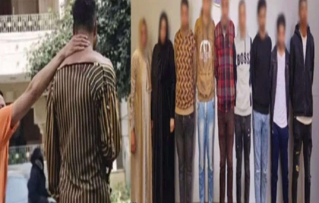 واقعة قرية ميت عاصم .. المتهمين على اليمين والمجني عليه على اليسار