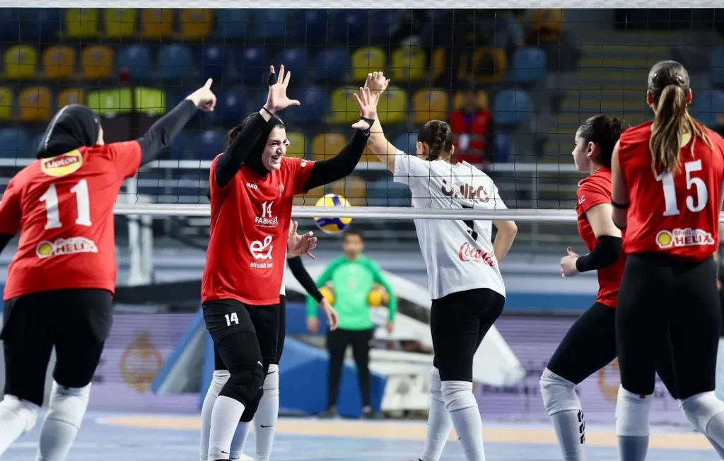 سيدات طائرة الأهلي أبطال السوبر المصري