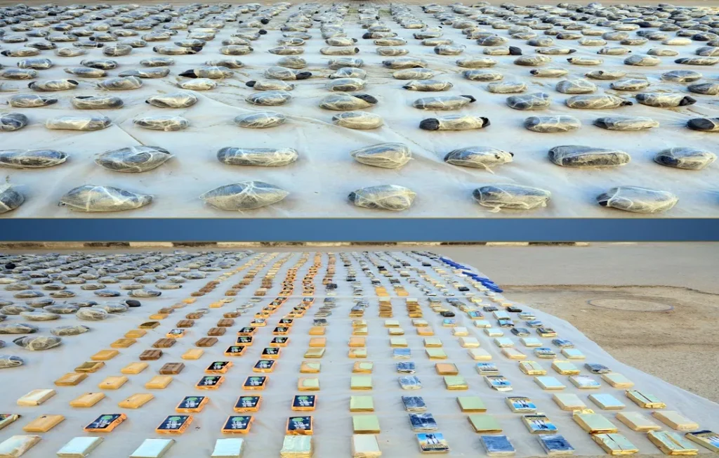 جانب من المواد المخدرة المضبوطة