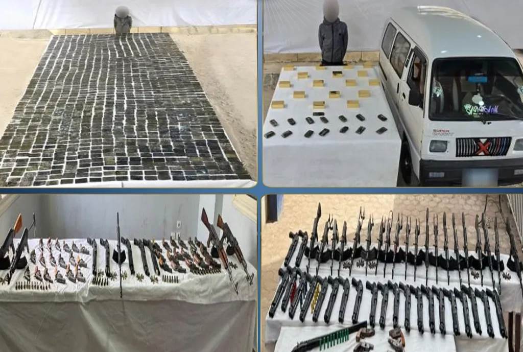 جانب من المخدرات والأسلحة وبعض المتهمين