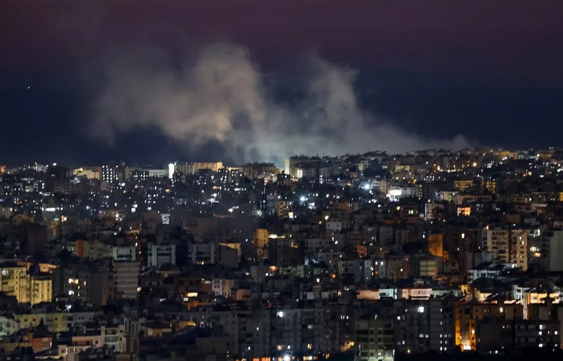 غارة إسرائيلية حدثت يوم 2 مارس على جنوب لبنان ( صورة من رويترز)