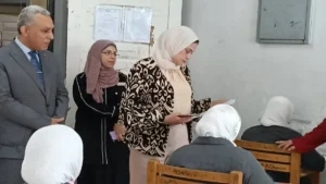 الدكتورة رشا مصطفى في جولة تفقدية لامتحانات معهد التمريض بشبرا الخيمة