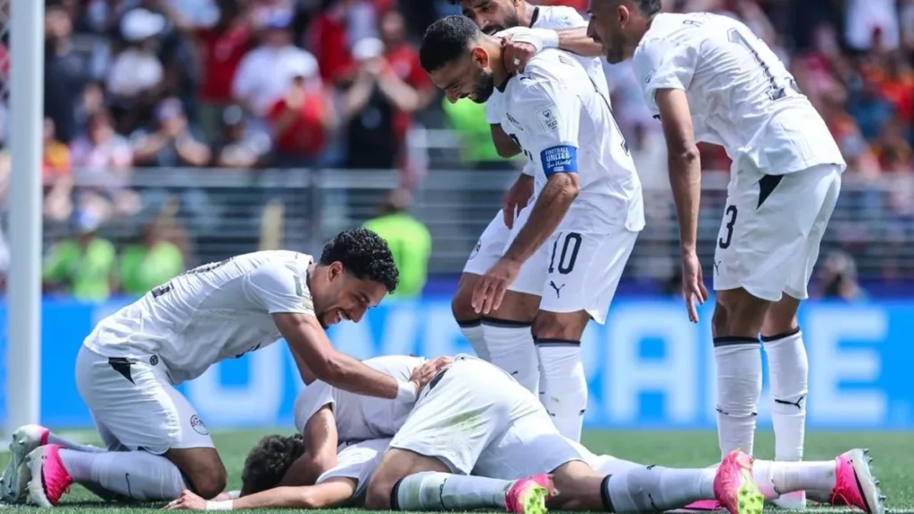 منتخب مصر الذي يستعد لنيوزيلندا في مباراة سابقة أمام بلجيكا - أرشيفية