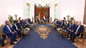 السيسي ورئيس الكونغو الديمقراطية خلال مباحثات تعزيز التعاون الثنائي في القاهرة