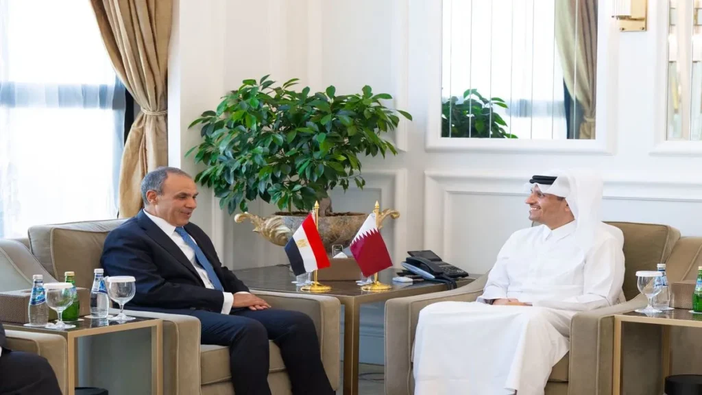 اجتماع وزير الخارجية المصري ونظيره القطري