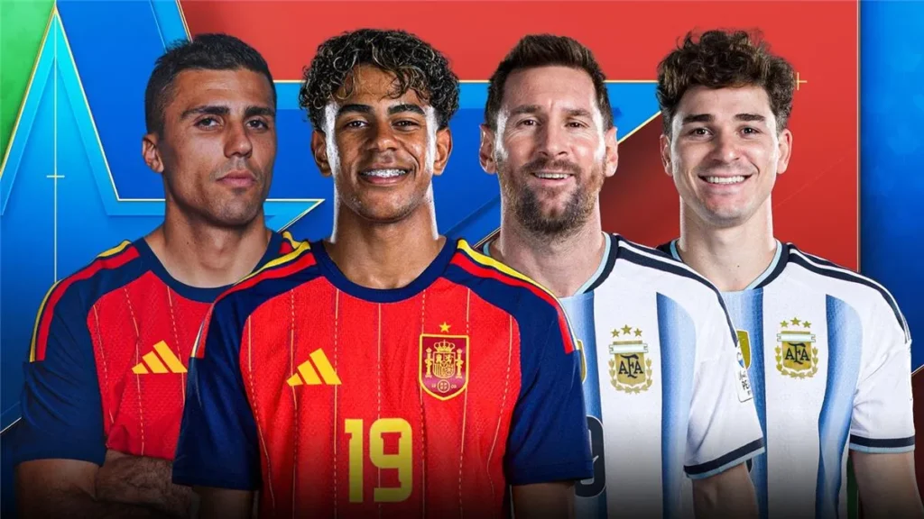 من مباريات اليوم في كأس العالم إسبانيا والأرجنتين