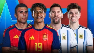 من مباريات اليوم في كأس العالم إسبانيا والأرجنتين