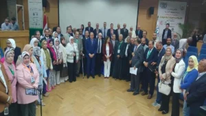 صورة تذكارية للحضور في مركز البحوث الزراعية بالمؤتمر الدولي الأول في التنمية المستدامة للثروة الحيوانية