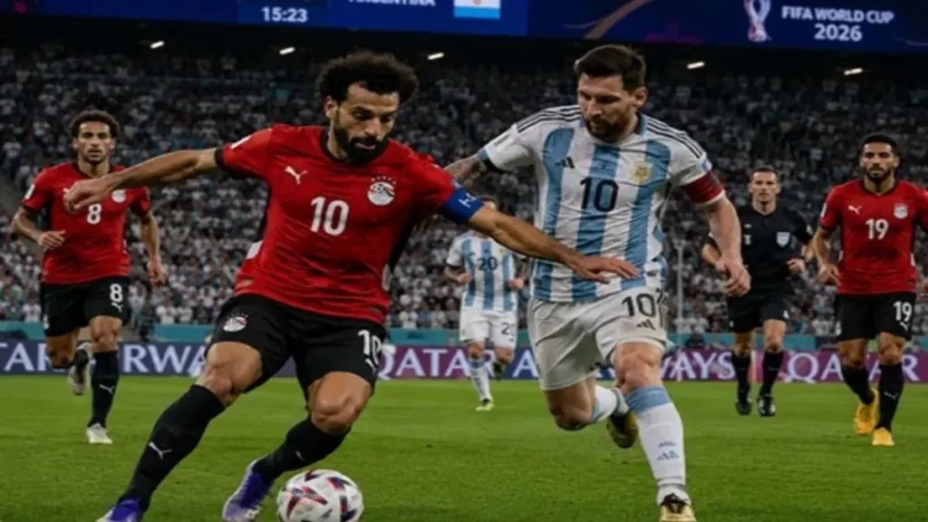 من مباريات اليوم في كأس العالم مصر والأرجنتنين