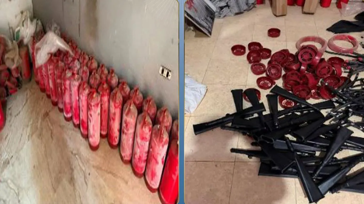 المصنع غير المرخص لإنتاج طفايات حريق مغشوشة بالقليوبية
