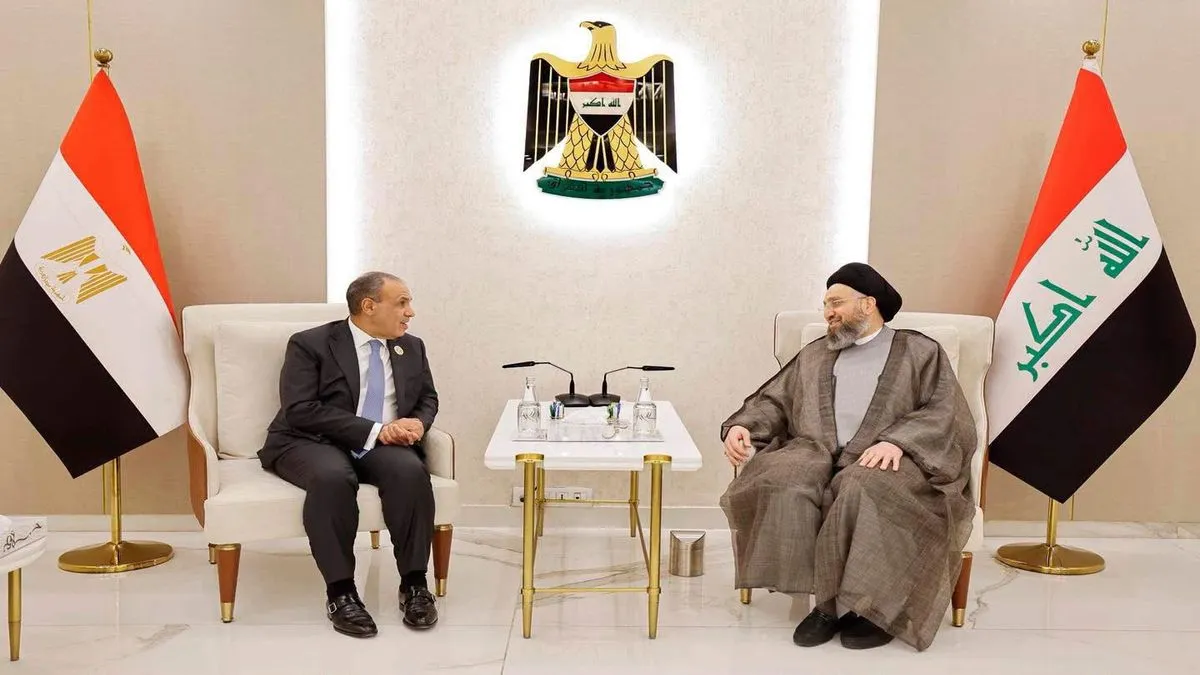 لقاء وزير الخارجية المصري مع رئيس تيار الحكمة الوطني العراقي
